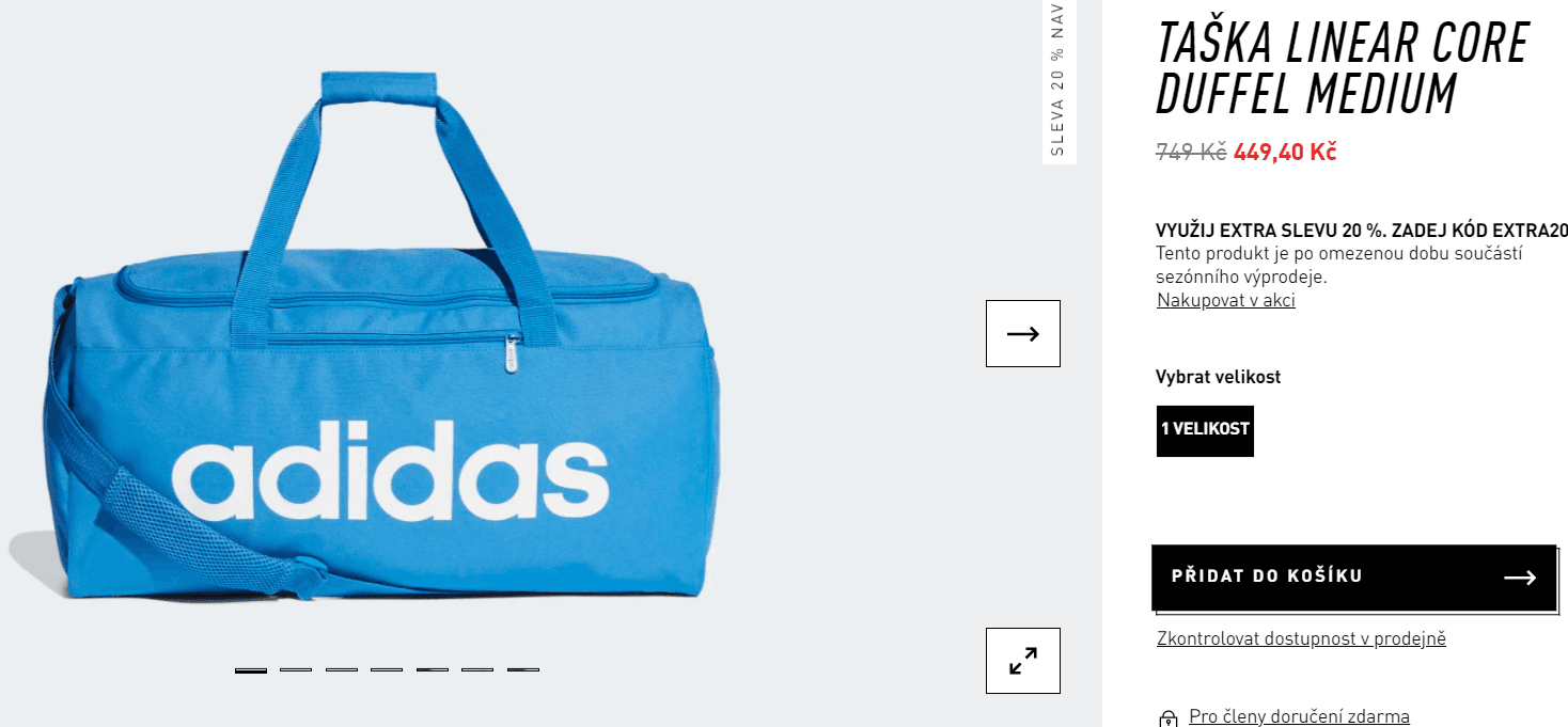 Sportovní taška Adidas, 41,5 l