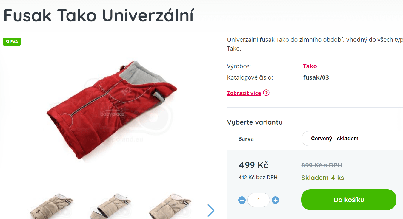Dětský zimní fusak Tako, červený
