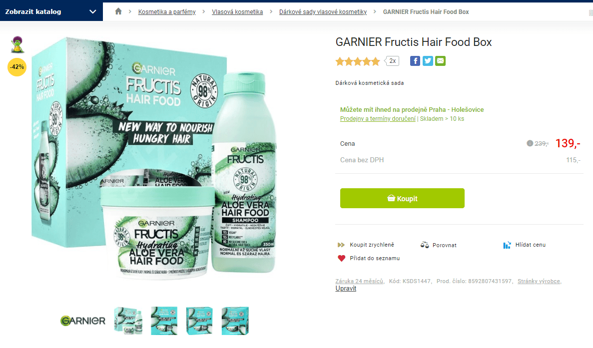 Dárková sada Garnier Fructis Hair Food