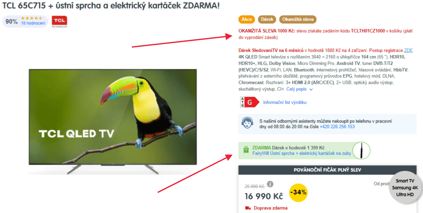 4K, Android, Smart, 164cm, TCL