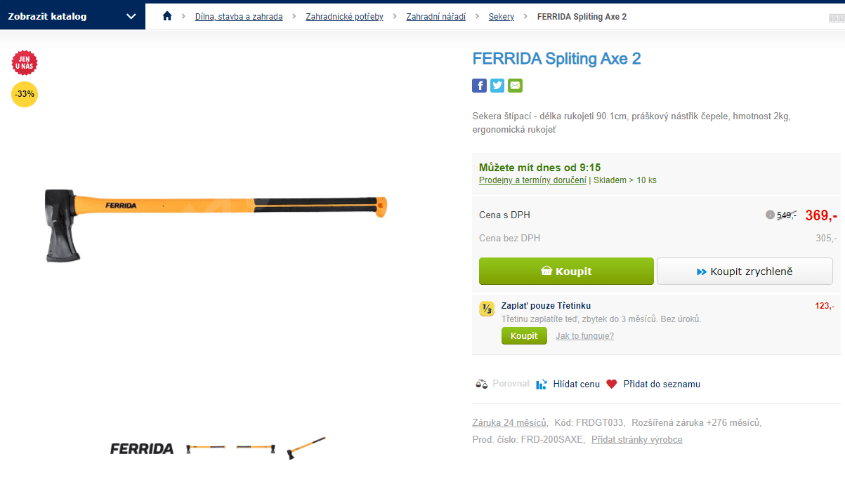 Štípací sekera FERRIDA Spliting Axe 