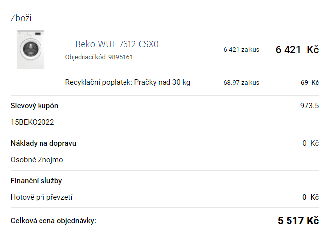 Pračka Beko, 7kg, 1200 ot., A+++