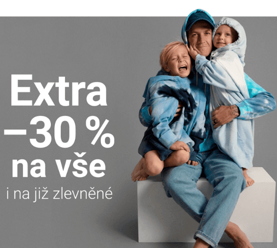 Extra sleva 30% na vše, i výprodej