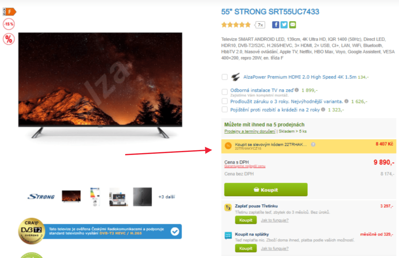 4K Android TV, HDR, 139cm, Strong