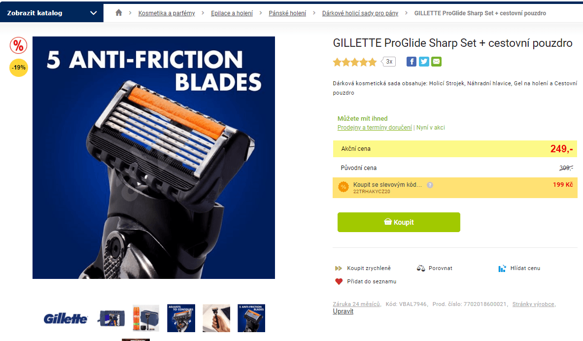 Dárková sada GILLETTE Fusion5 ProGlide