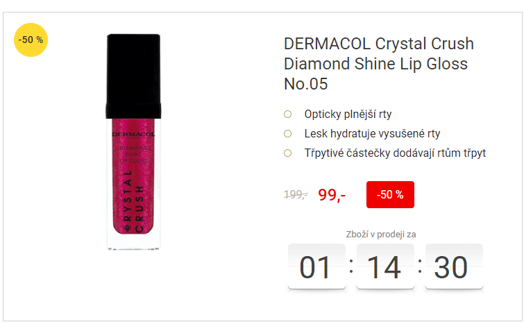 Lesk na rty Dermacol Crystal Crush 05