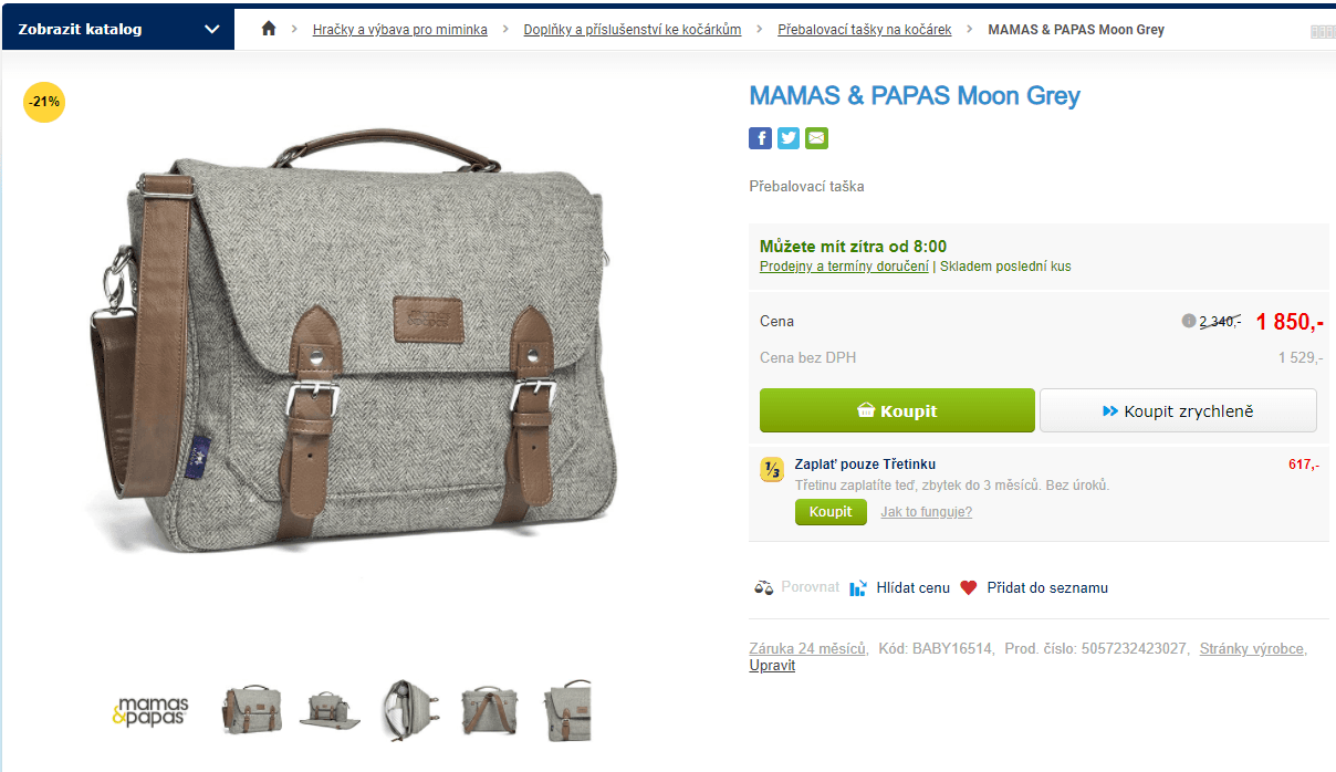 Přebalovací taška Mamas&Papas Moon