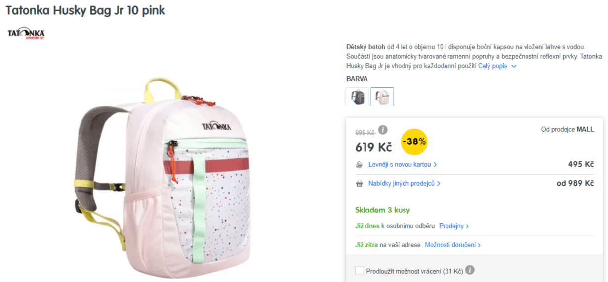 Dětský batoh Tatonka Husky Bag Jr