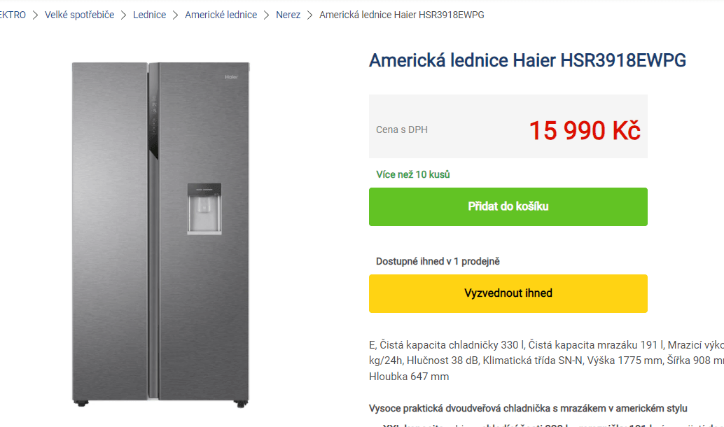 Americká lednice Haier, 505 l, Multi-AirFlow