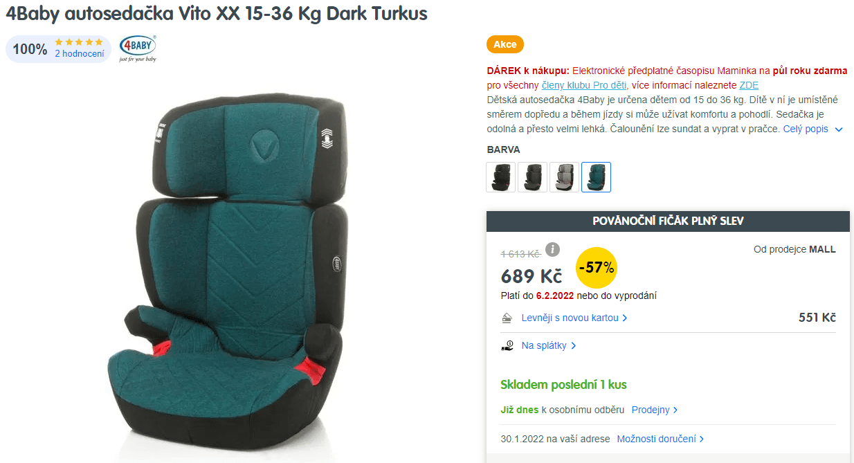 Autosedačka 15-36 kg 4Baby Vito XX 