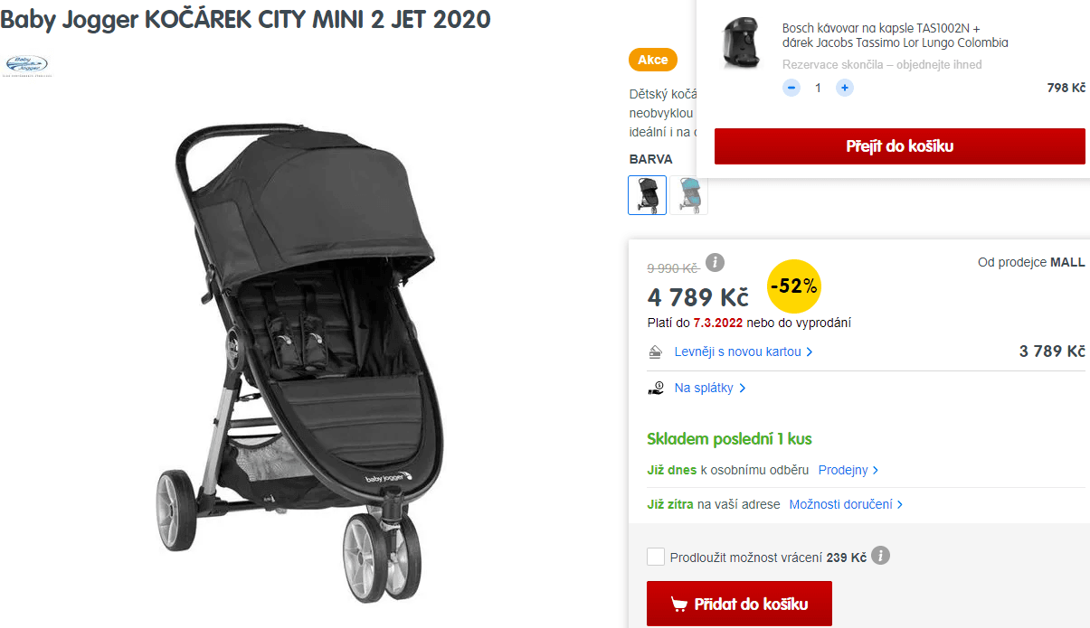 Sportovní kočárek Baby Jogger CITY MINI