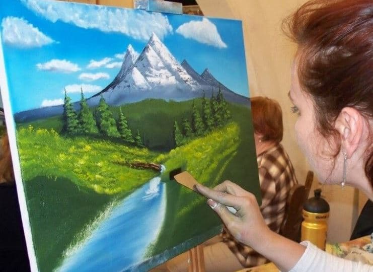 Kurz olejomalby technikou Bob Ross
