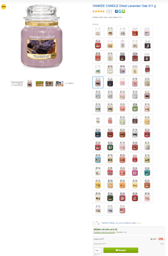 Yankee Candle Dried Lavander Oak 411 g