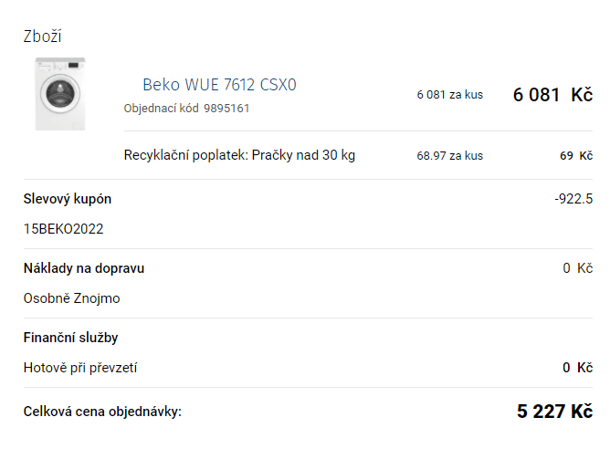 Pračka Beko, 7kg, 1200 ot., D, slim