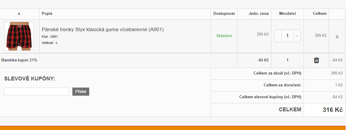Extra kód -21% + doprava za 1 Kč