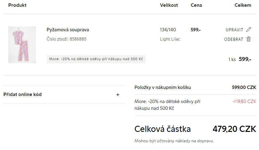 Extra sleva 20% na vše dětské 