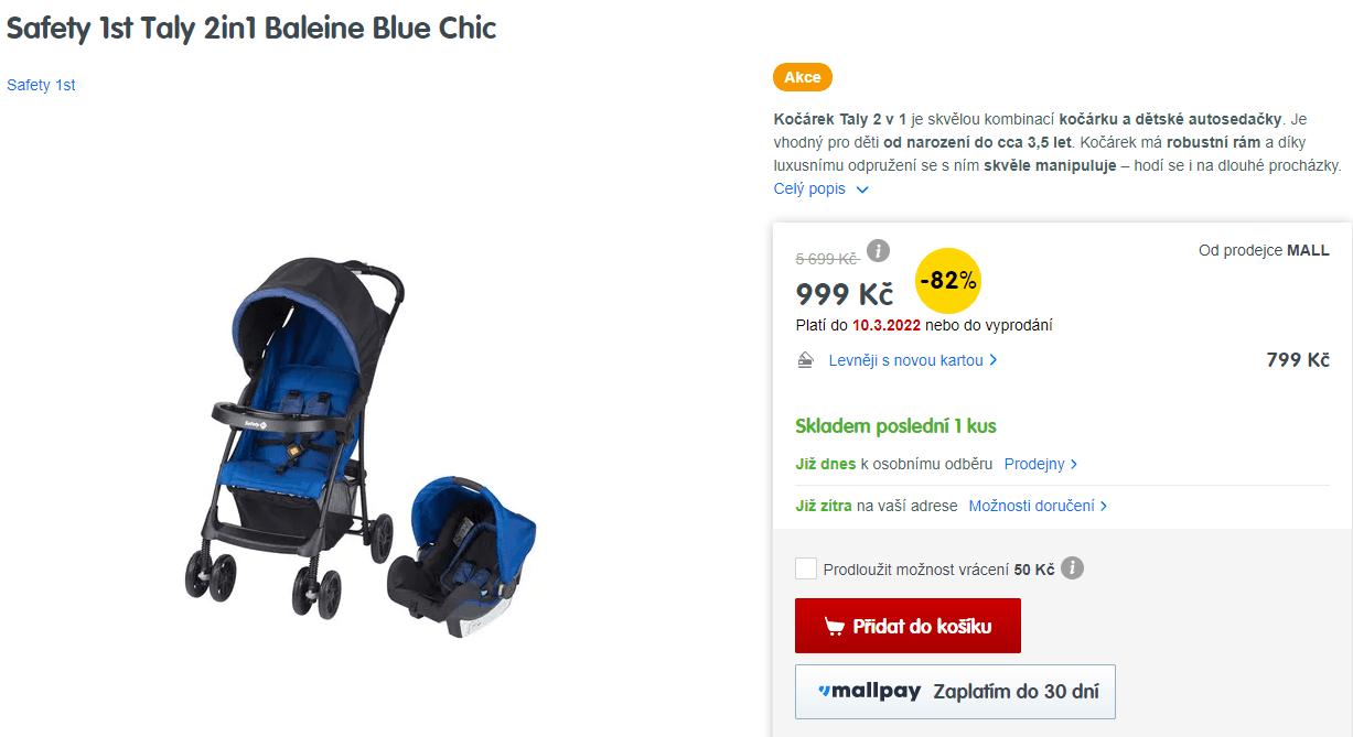 Kočárek a autosedačka Taly