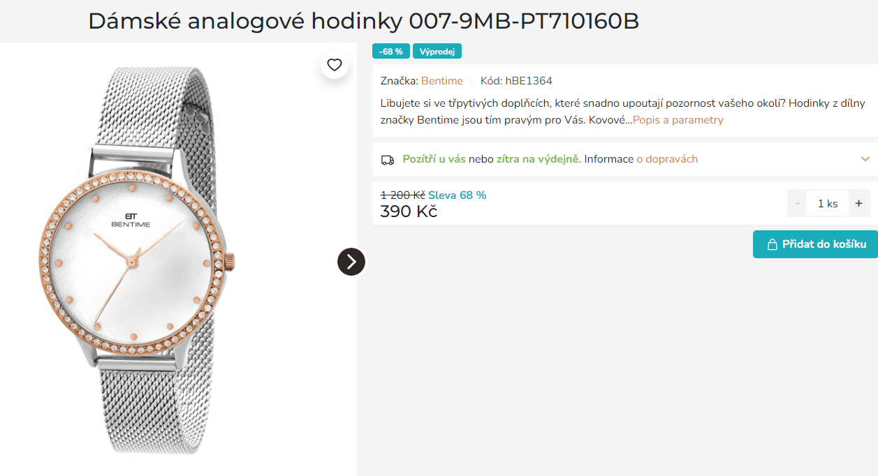 Dámské analogové hodinky Bentime