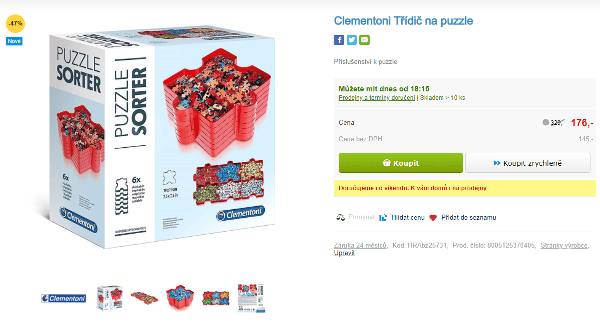 Třídič na puzzle Clementoni 37040 