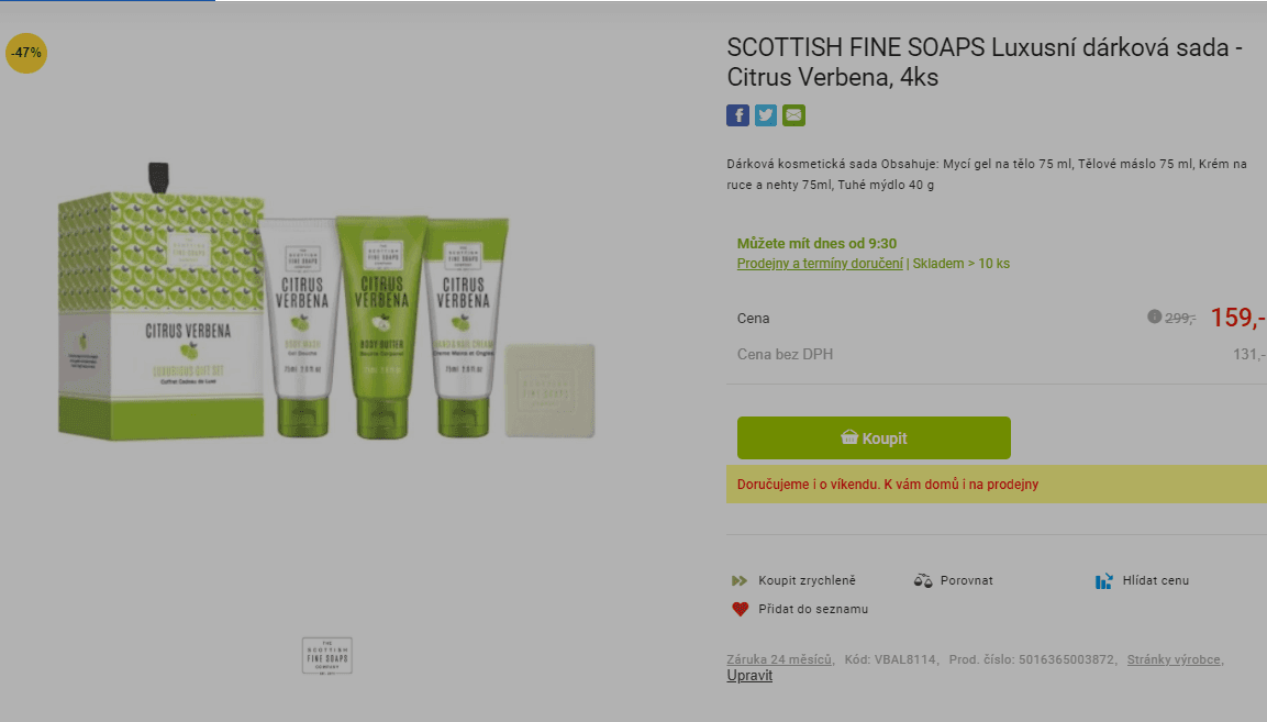 Dárková sada Scottish Fine Soaps