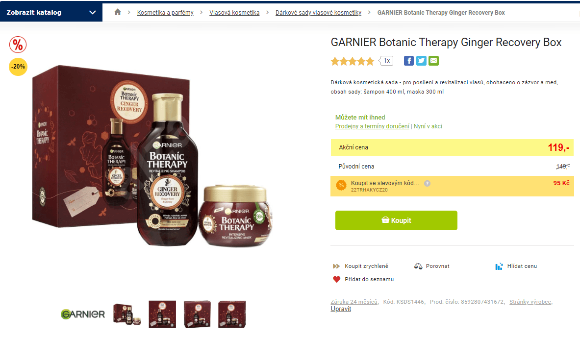 Dárková sada Garnier Botanic Therapy Ginger