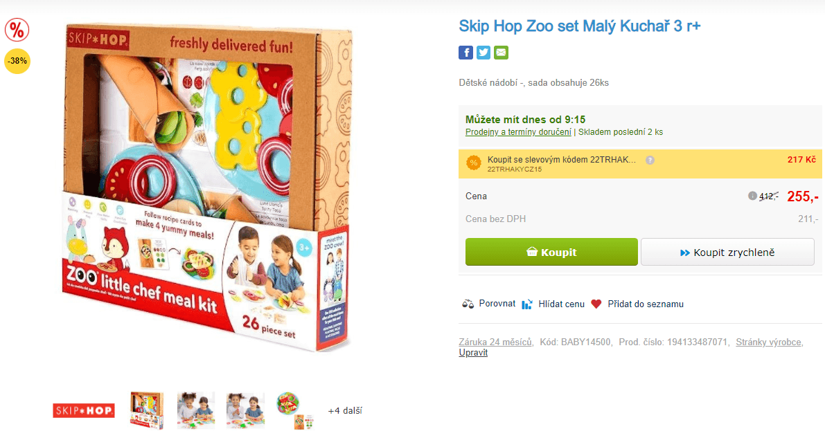 Set Malý Kuchař Skip Hop Zoo