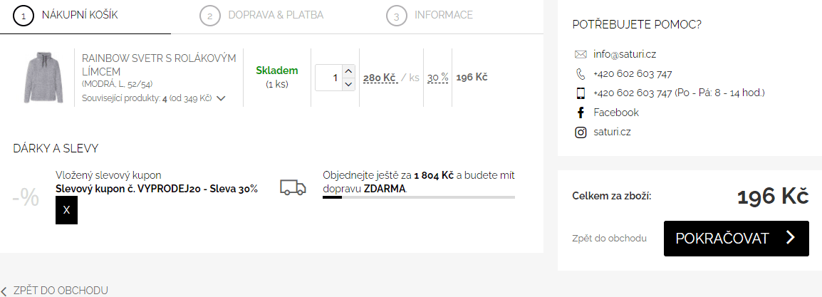 Sleva 50% na zimní produkty