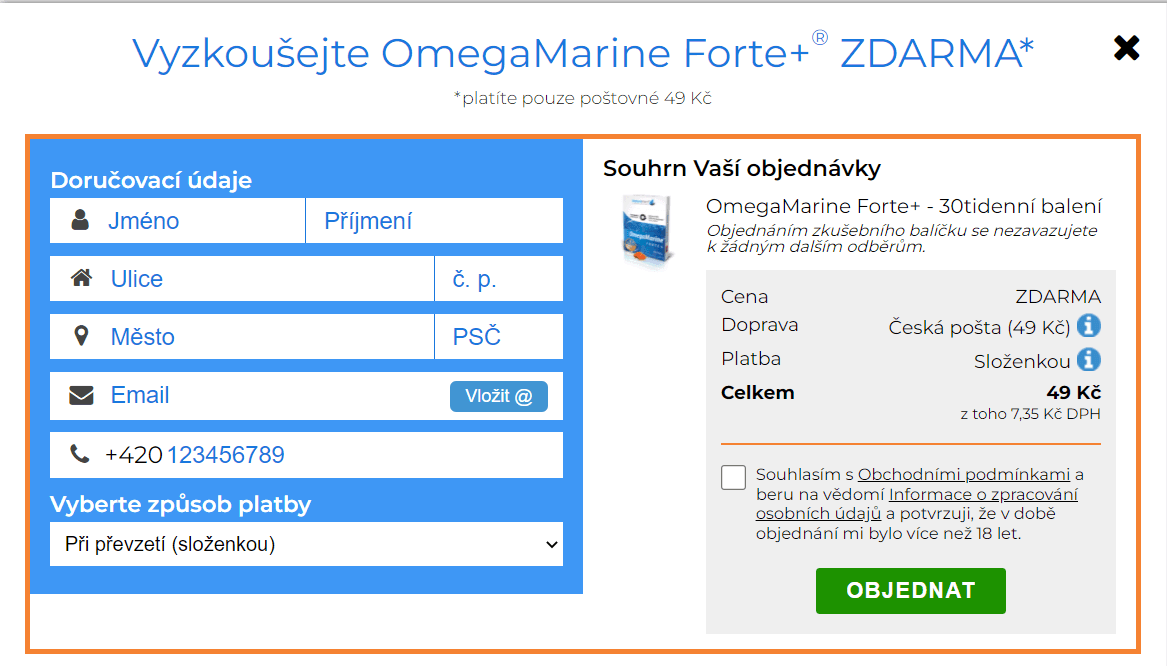 OmegaMarine Forte+ měsíční balení ZDARMA