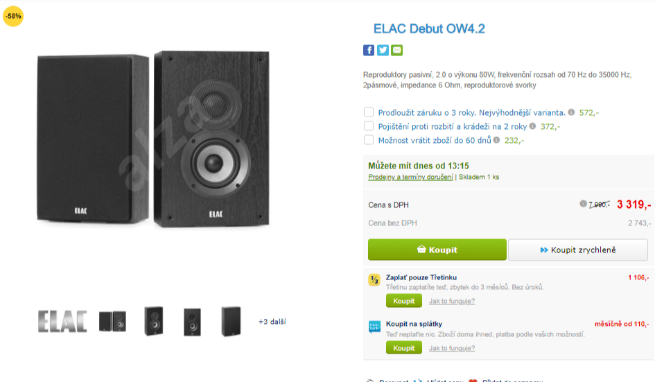 Pasivní repro Elac, 80W