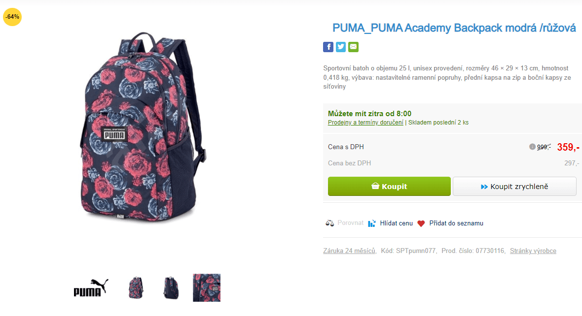 Sportovní batoh PUMA Academy 25 l