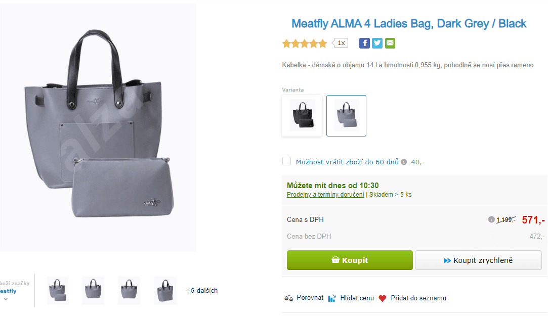 Kabelka Meatfly ALMA 4, 14 l