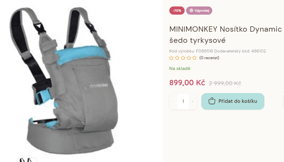 Nosítko Dynamic Minimonkey, od narození