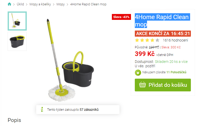 Mopovací sada 4Home Rapid Clean
