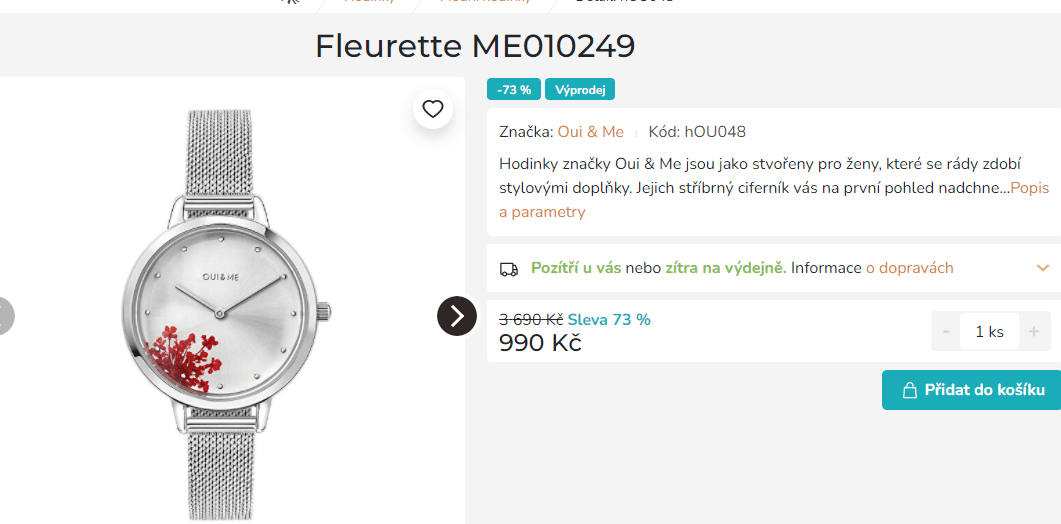 Dámské hodinky Oui Me Fleurette