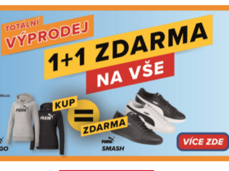 Hervis - 1+1 zdarma na vše