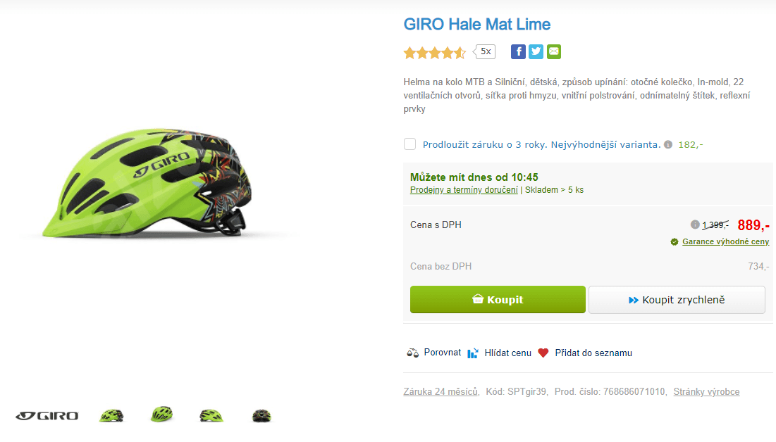 Helma pro děti GIRO Hale Mat Lime