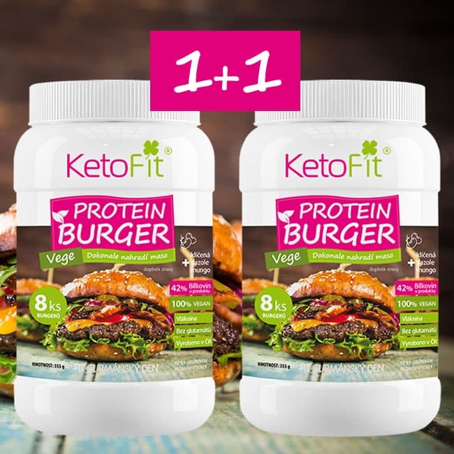 Veganské proteinové burgery 1+1 zdarma