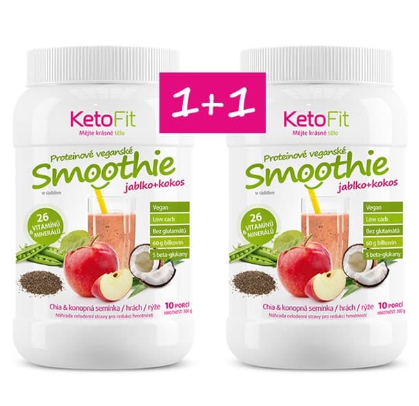 Jablečné proteinové smoothie 1+1 zdarma