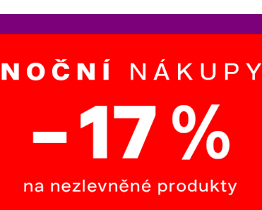 Sleva 17% na vše + doprava zdarma