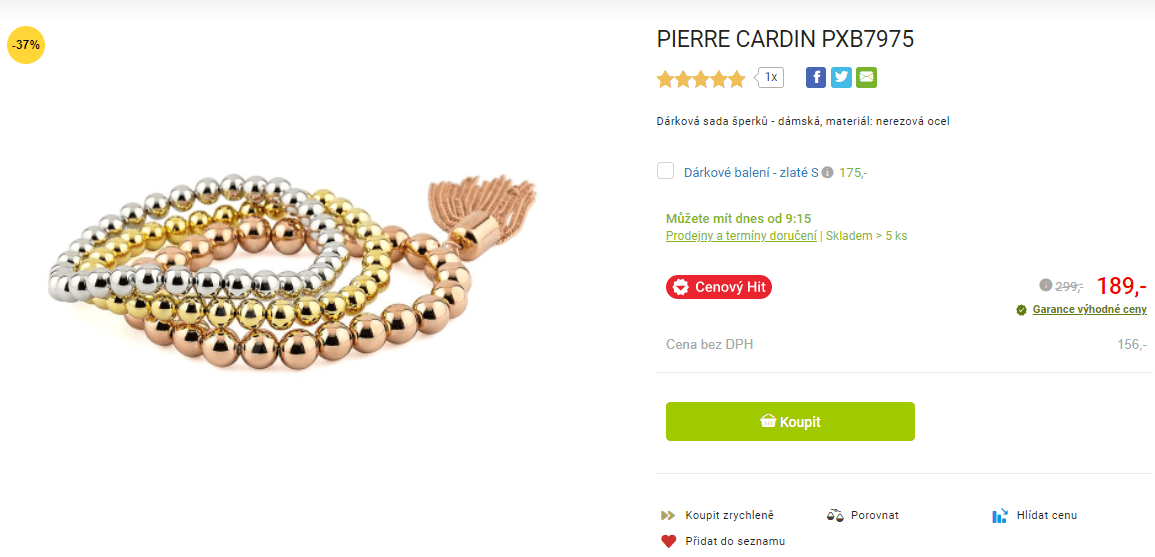 Sada korálkových náramků Pierre Cardin
