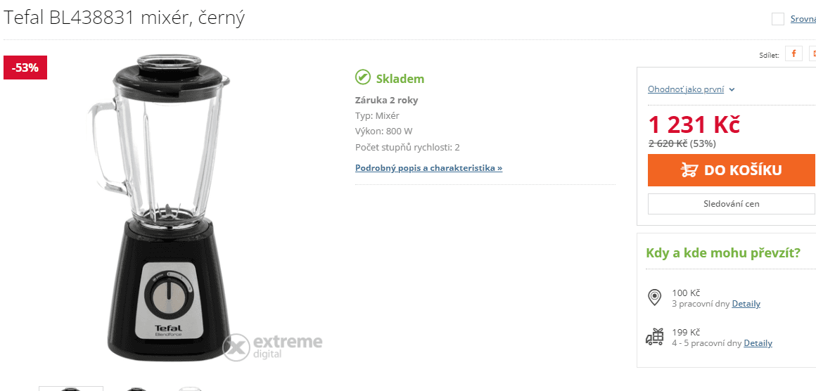 Stolní mixér Tefal Blendforce 2