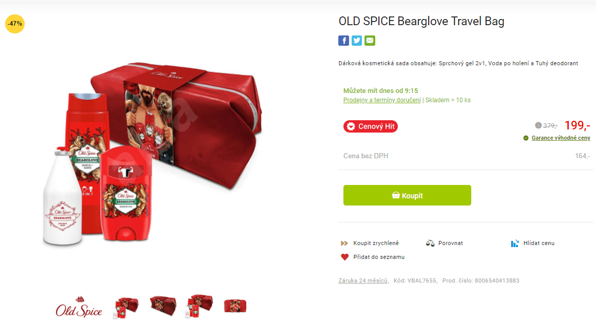 Dárková sada Old Spice BearGlove 