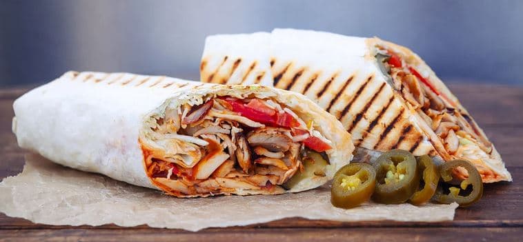 1× kebab v tortille a nápoj