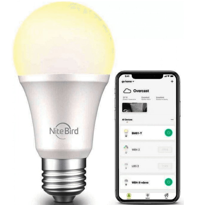 Chytrá LED žárovka Nitebird, 75W, Wifi