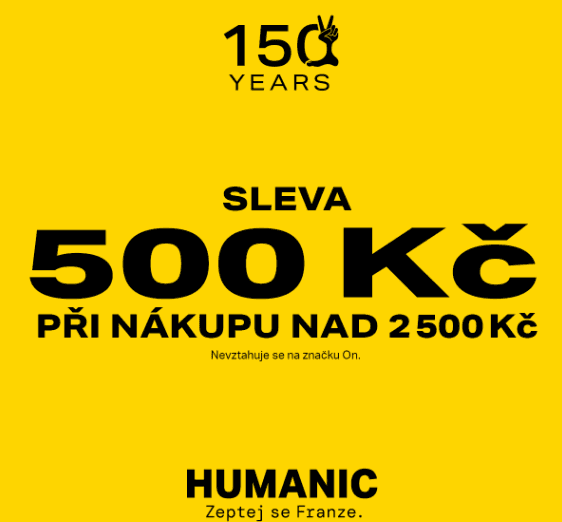 Humanic - sleva 500 Kč z nákupu nad 2500