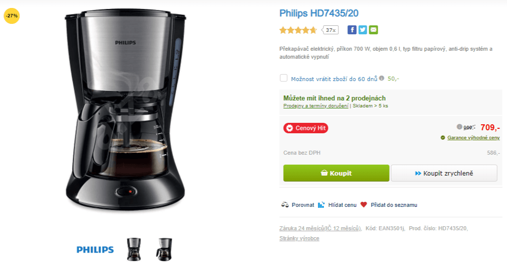 Překapávač Philips 