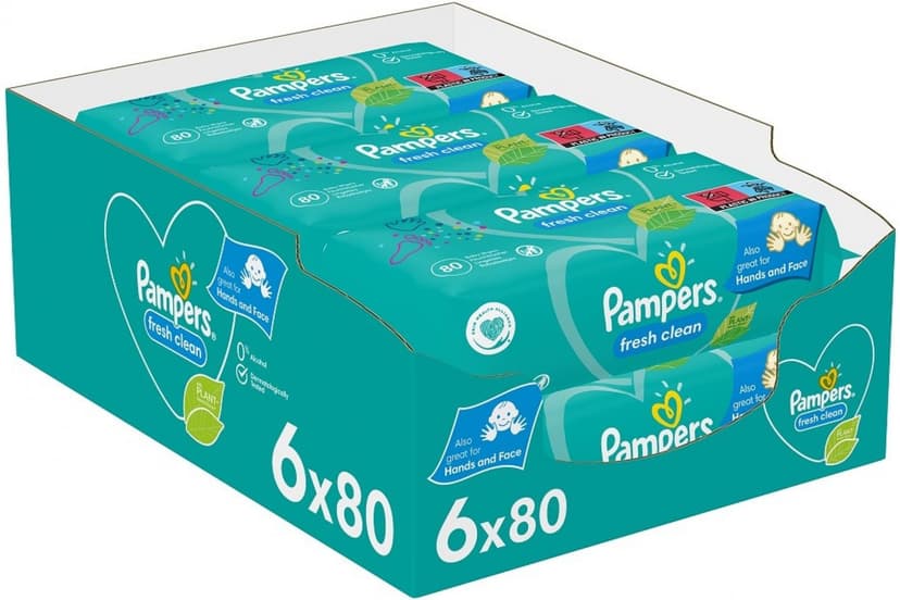 Vlhčené ubrousky Pampers 6x80ks