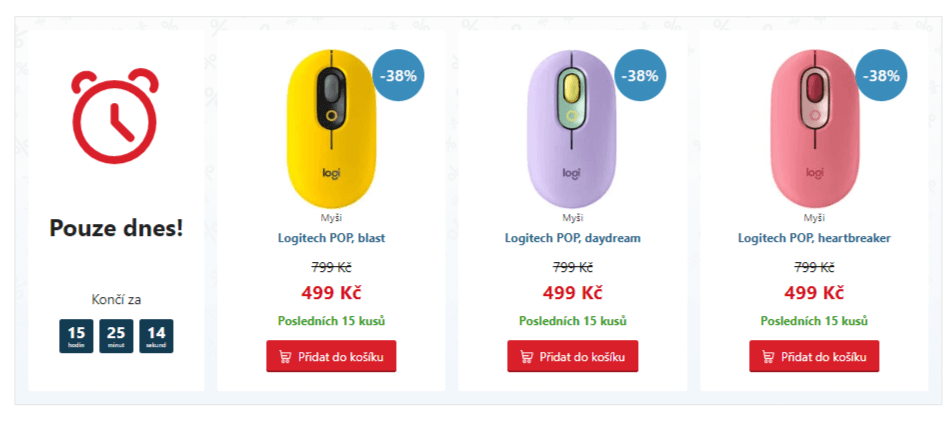 BT myš Logitech POP, 3 barvy
