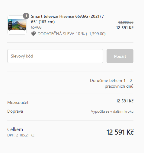 Extra sleva 10% na všechny TV