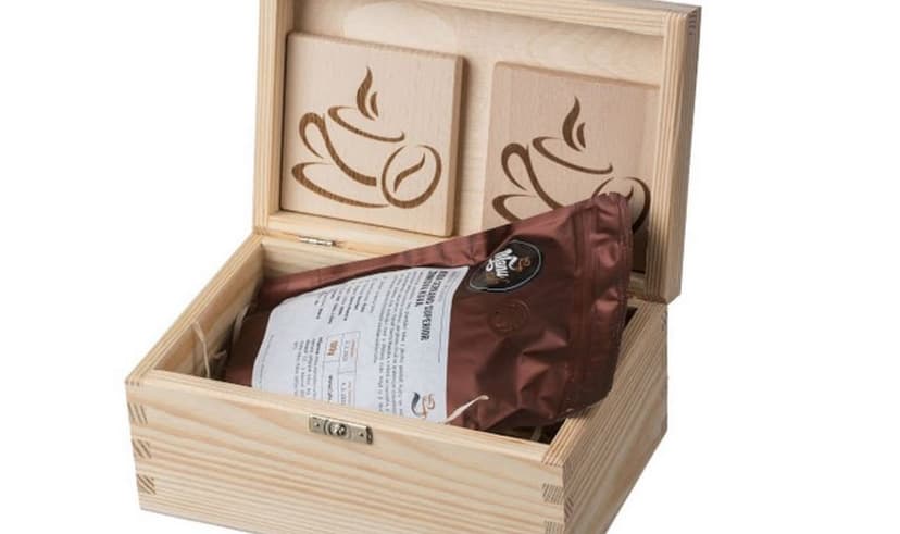 Dárková krabička se zrnkovou kávou: 100% arabica